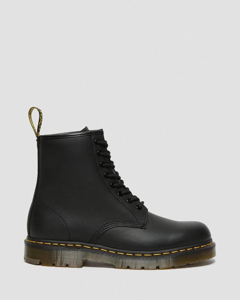 Black Men's Dr Martens 1460 Slip Resistant Leather Work Boots | CA 647HAP